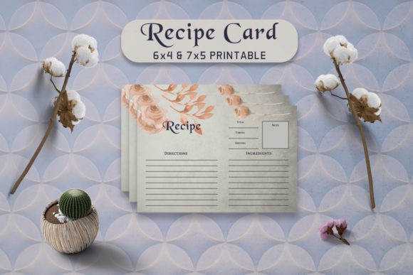 Brown Floral Recipe Card Template: A Charming and Versatile Way to Share Your Culinary Creations