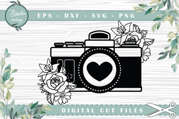 Camera Floral Cutting Files: A Versatile Design Asset