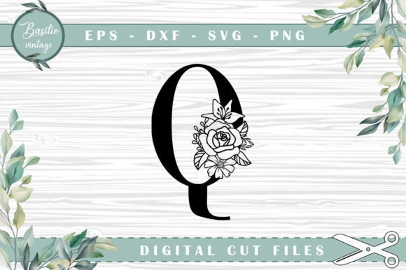 Discover the Versatility of Floral Letter Q Alphabet Cutting Files