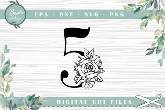 Discover the Versatility of Floral Number 5 Cutting Files