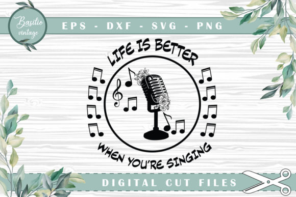 Enhance Your Creative Projects with Life is Better Microphone Floral Designs