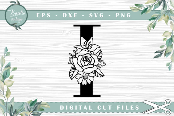 Enhance Your Projects with Floral Letter I Cutting Files