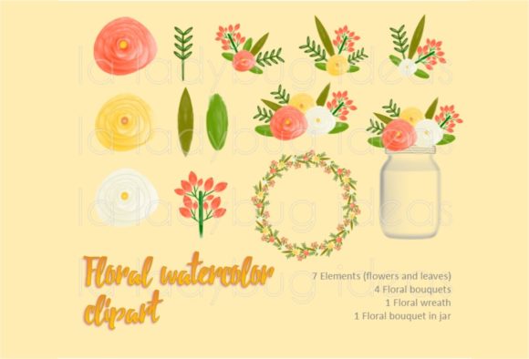 Explore the Beauty of Orange Watercolor Floral Clip Art