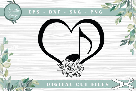 Exploring the Versatility of Music Note Heart Floral Cutting Files in Modern Design