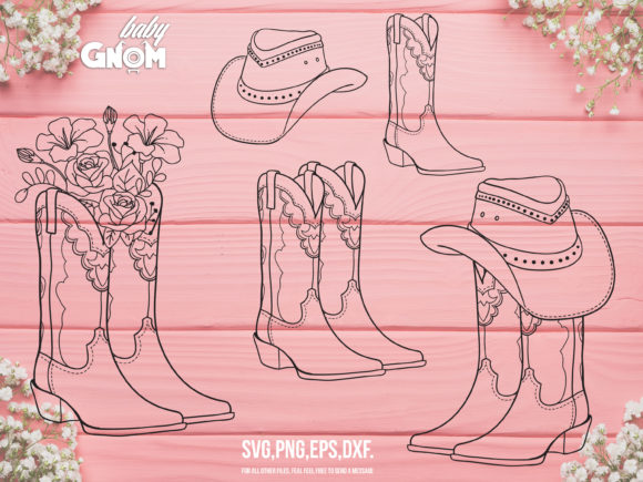 Floral Boots Hat Bundle: A Versatile Collection for Your Creative Projects