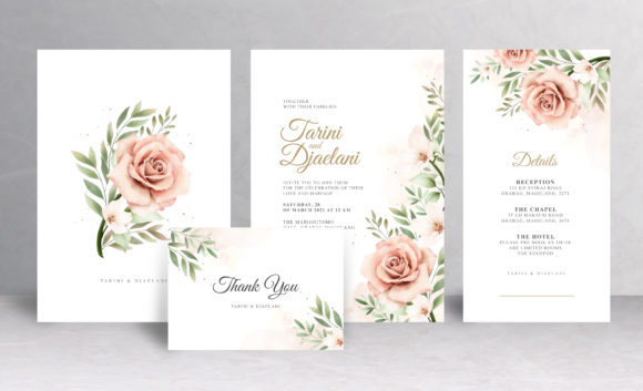 Floral Design Wedding Card Set Template: A Comprehensive Guide