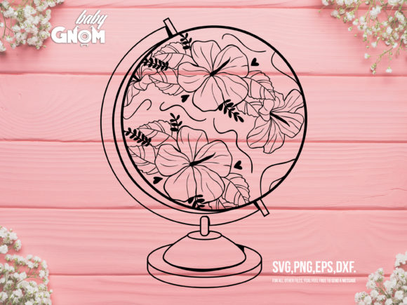Floral Globe: A Versatile and Elegant Design Asset