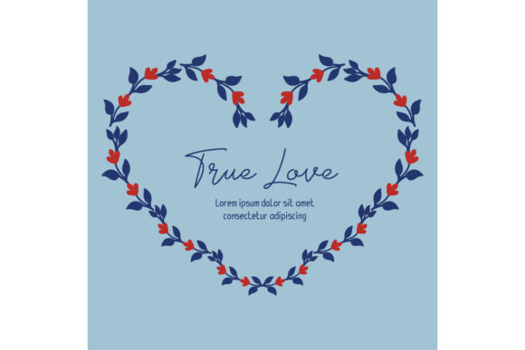 Floral Heart Wreath on a Greeting Card: A Touch of Elegance for Modern Love