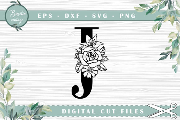 Floral Letter J Alphabet Cutting Files: A Versatile Tool for Creative Projects