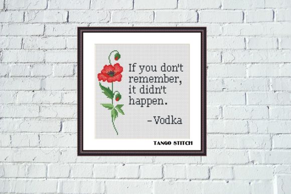 Funny Quote Cross Stitch: Floral Design