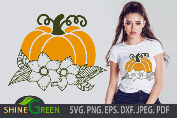 Halloween Thanksgiving Floral Pumpkin: A Versatile Design for Your Fall Projects