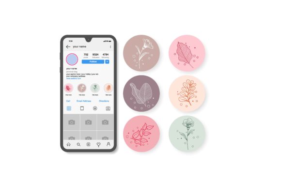 Hand-Drawn Floral Stories for Instagram