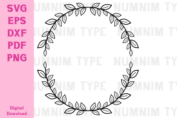 Laurel Wreath Floral Frames for Creative Projects