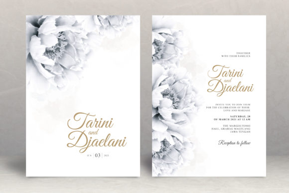 Minimalist Floral Wedding Card Set: Elegant Simplicity