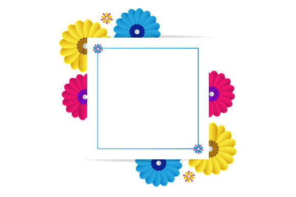Realistic Floral Frame Design: Enhancing Your Creative Projects