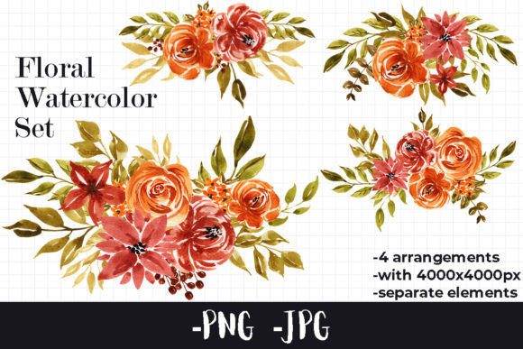 Watercolor Autumn Floral Bouquet 2: A Versatile and Elegant Design Solution